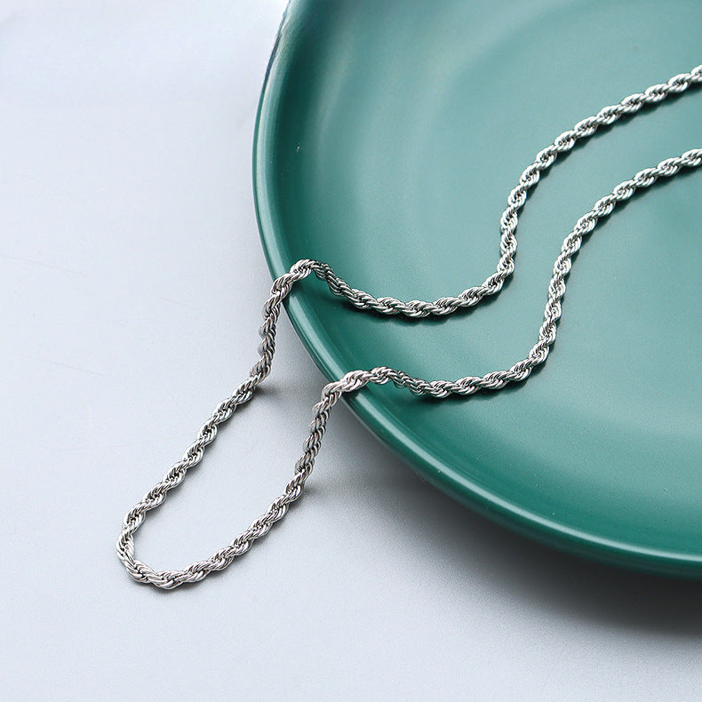 Wholesale Cross Chain Starry Sky Titanium Steel 18K Gold Necklace Choker Necklaces ACC-NE-OMK004