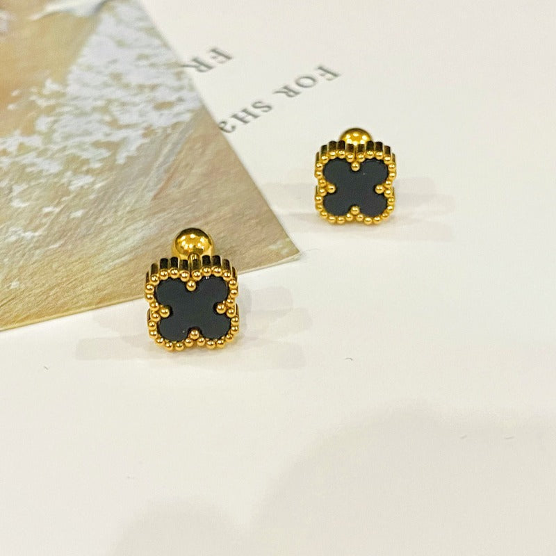 Wholesale Light Luxury Four-leaf Clover Earrings ACCVIP-ES-YZXW001
