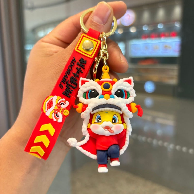 Wholesale Cartoon New Year Cute Lion Keychain ACC-KC-ZeCi001