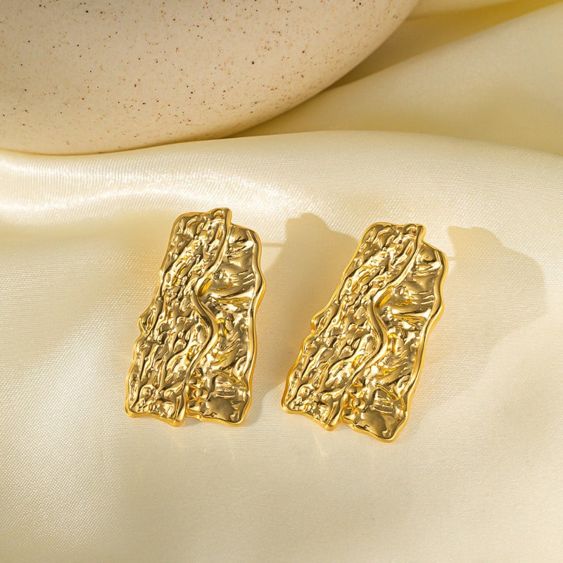 Wholesale 18K Gold Stainless Steel Earrings ACC-ES-QiYun005