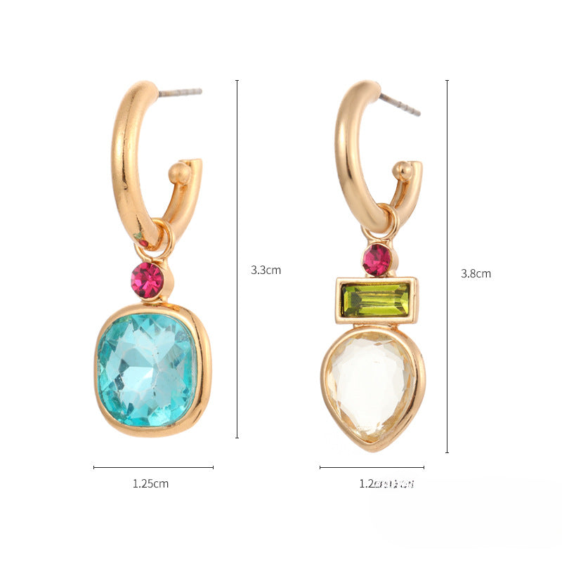 Wholesale Faceted Colorful Crystal Earrings