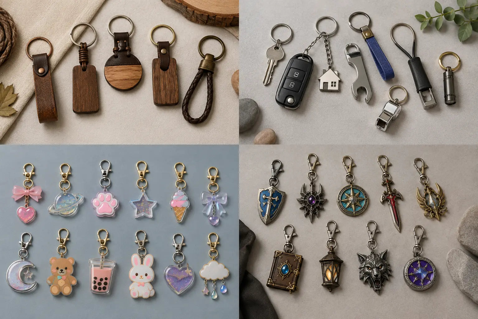 Comparison of the best websites for handmade, fast, aesthetic and anime keychains