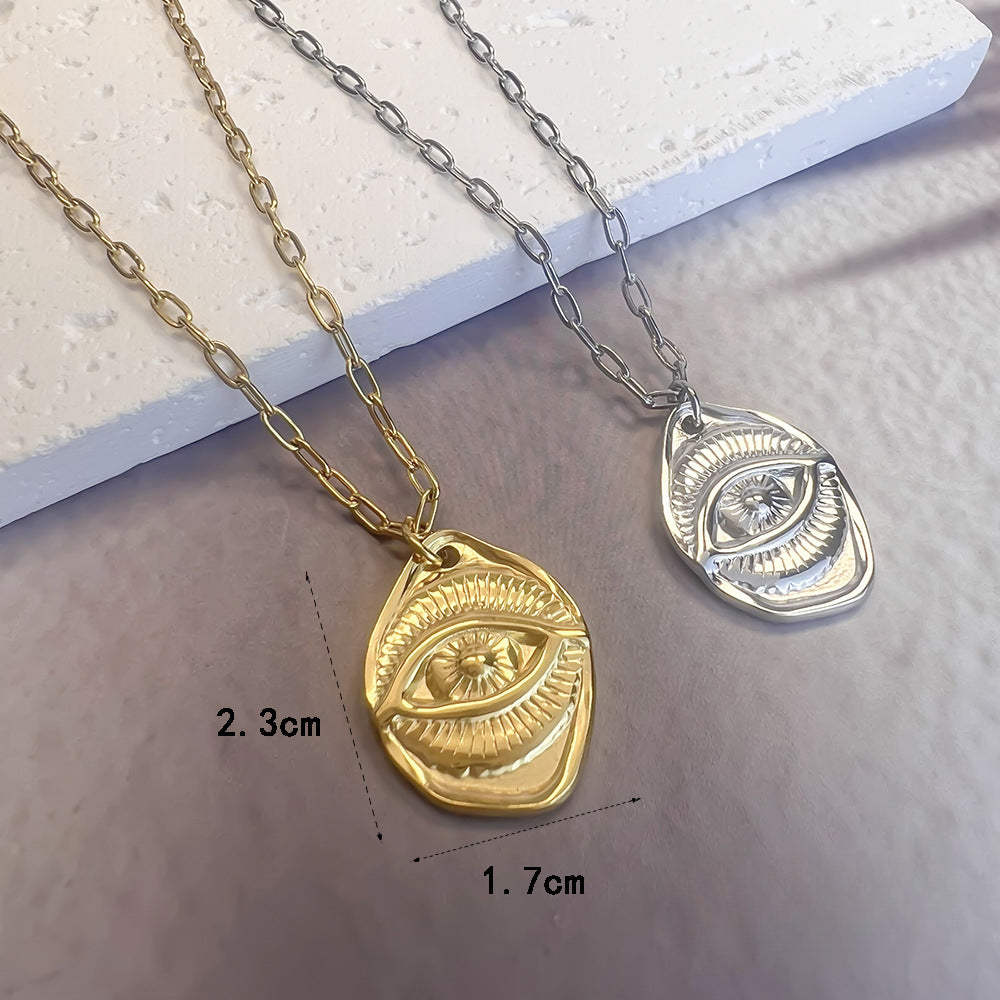 Wholesale Vintage Eye of Horus Pendant Stainless Steel Necklaces ACC-NE-Youbi004