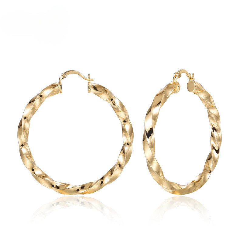Wholesale Geometric Metal Hoop Earrings ACC-ES-MoCai011