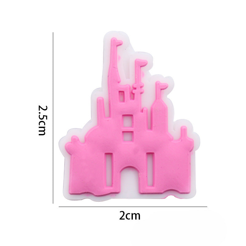 Wholesale 5pcs Cartoon Castle Silicone Focal Beads ACC-BDS-GuangTian038