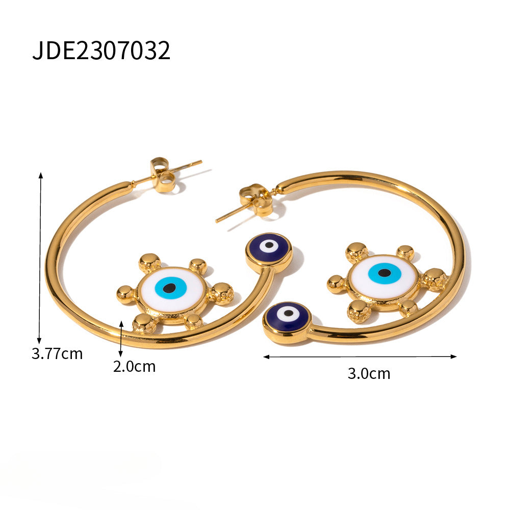 Wholesale Blue Eye Pendant Ethnic Style Devil Eye Earrings Rings ACC-RS-WanXing006 ACC-RS-WanXing006