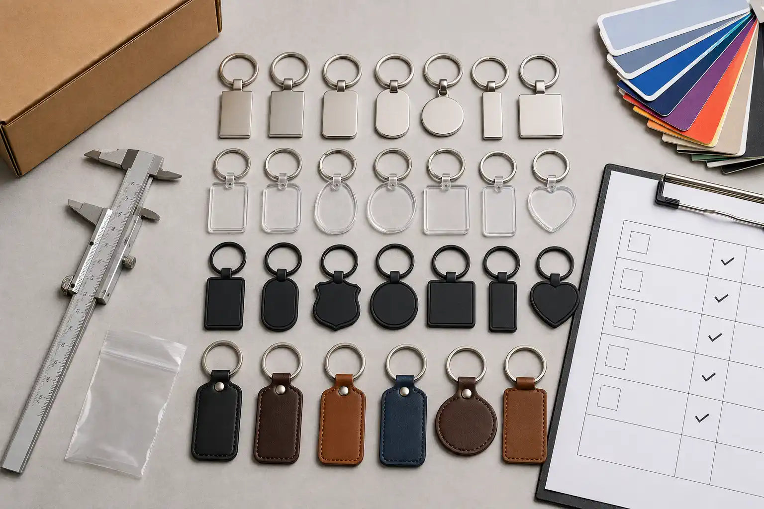bulk keychains order checklist for material artwork MOQ proof mold hardware cost and delivery