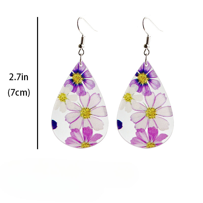 Wholesale Teacher Gift Coffee Cup Apple Acrylic Earrings Teacher's Day ACC-ES-HY026