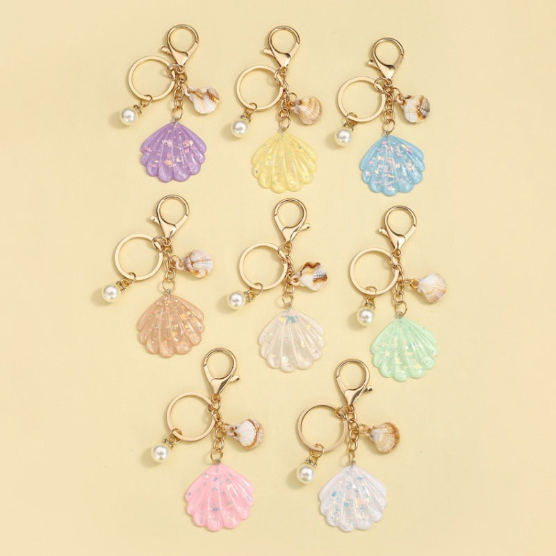 Wholesale Creative Pearl Shell Keychain ACC-KC-RongRui024