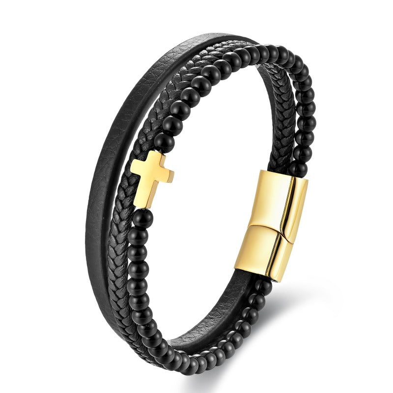 Wholesale Men's Leather Bracelets ACC-BT-OSD006