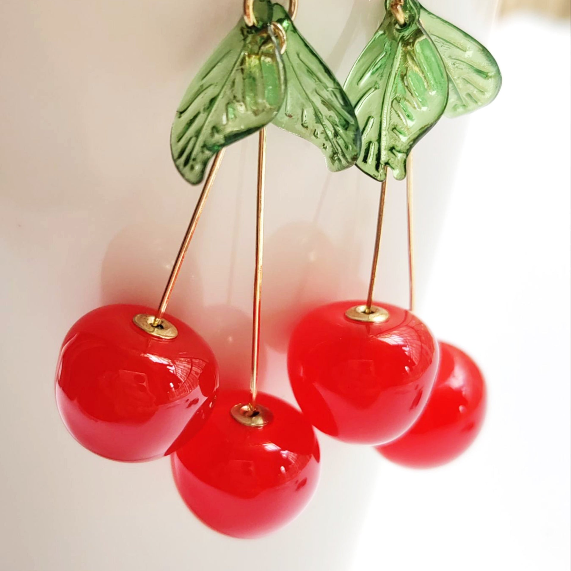 Wholesale Fruit Cherry Earrings Sweet and Cute Accessories Cute Earrings ACC-ES-Mindin004