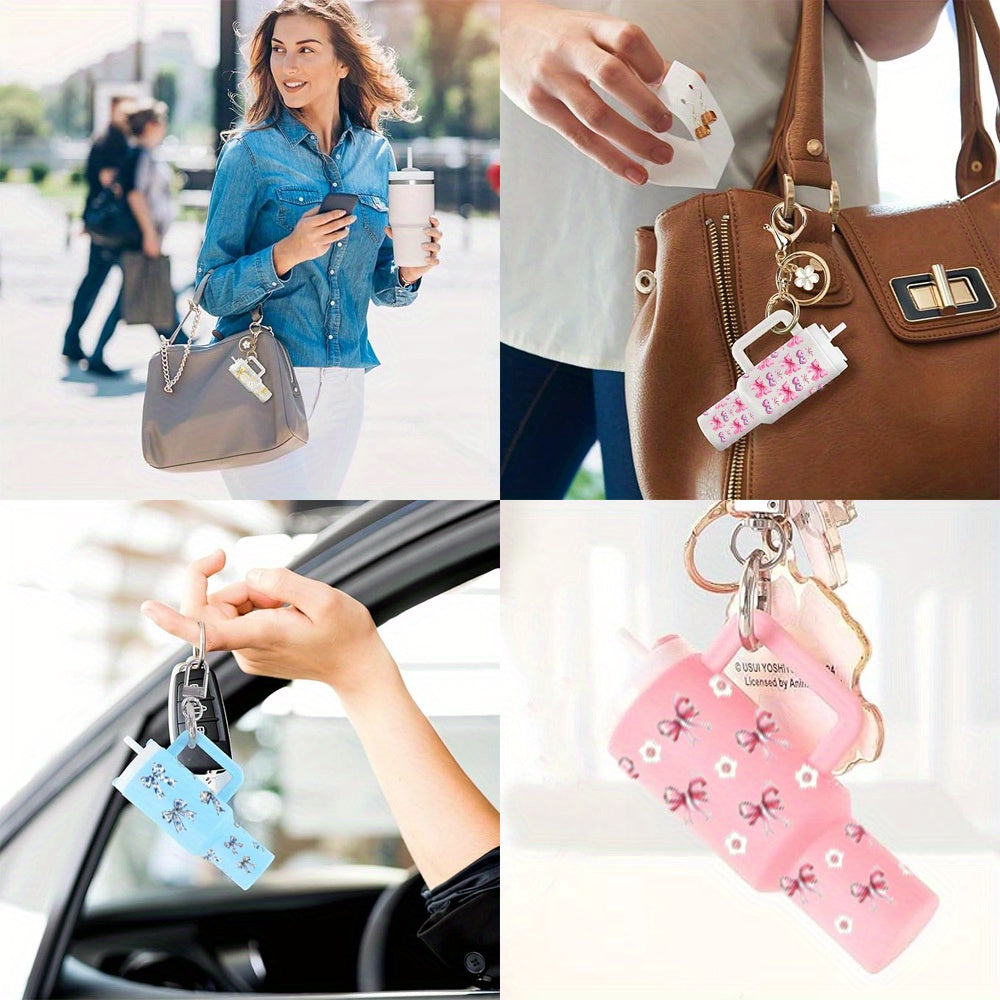 16pcs Bow Theme UV DTF Wraps Rub on Transfer Stickers for Mini Tumbler Cup Keychains Accessories DIY Gift Cup Sticker Gift