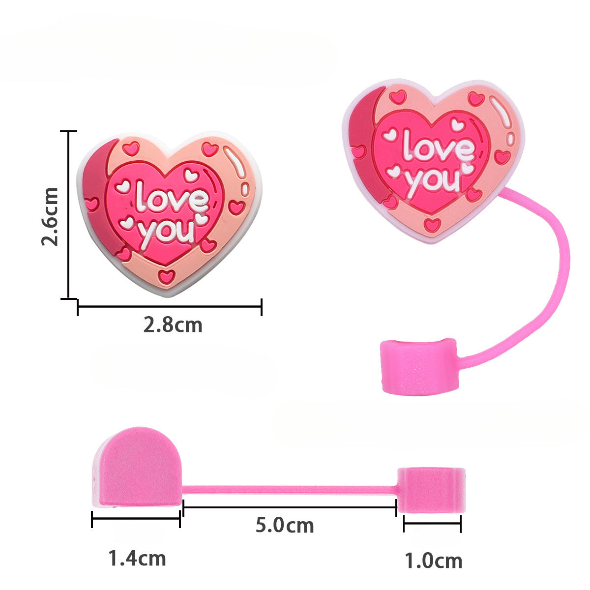 Wholesale Random 100pcs 10mm PVC Soft Straw Tube Cap ACC-SCR-RYY090