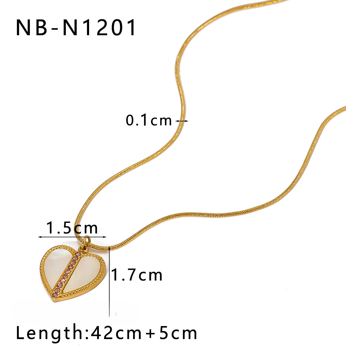 Wholesale Vintage Love Geometric Pendant Inlaid Zircon Natural Stone Stainless Steel Necklaces ACC-NE-XinY007