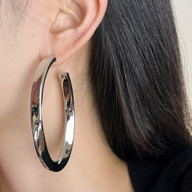 Wholesale Vintage Exaggerated Geometric Oval Large Circle Earrings Statemente Earrings ACC-ES-SZL001