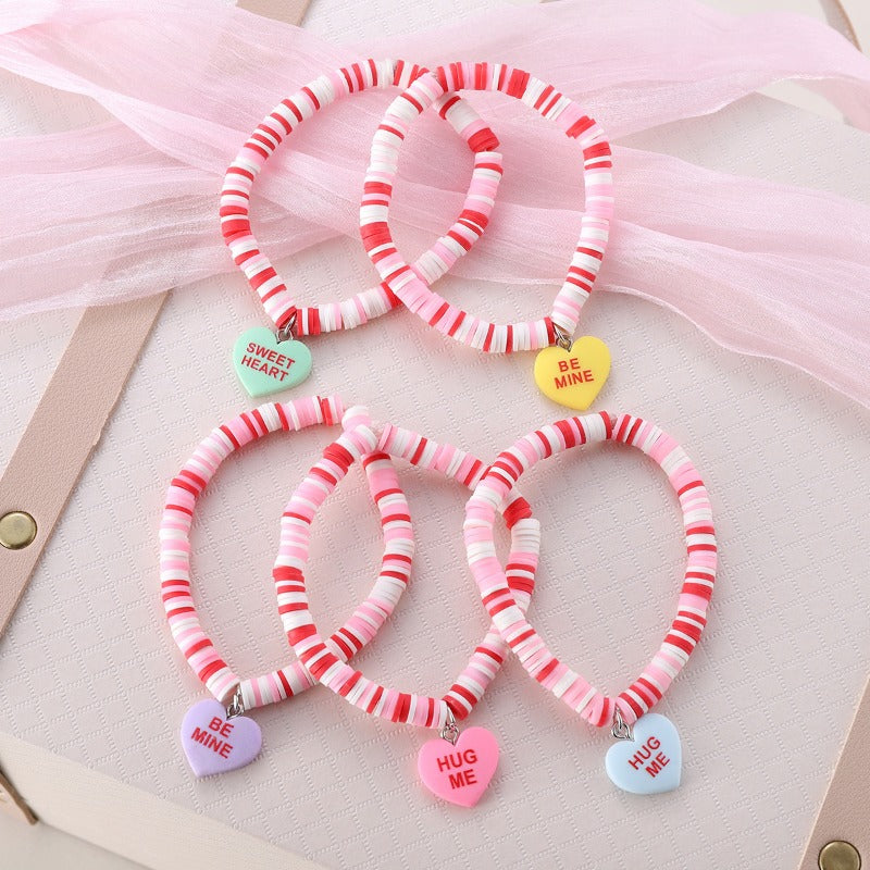 Wholesale Valentine's Day Love Pendant Soft Clay Bracelet ACC-BT-zhiyu002