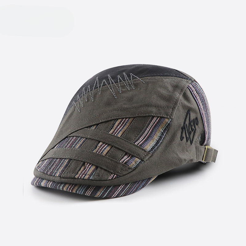 Wholesale Hats Personalized Patchwork Striped Beret ACC-HT-YangGuan002