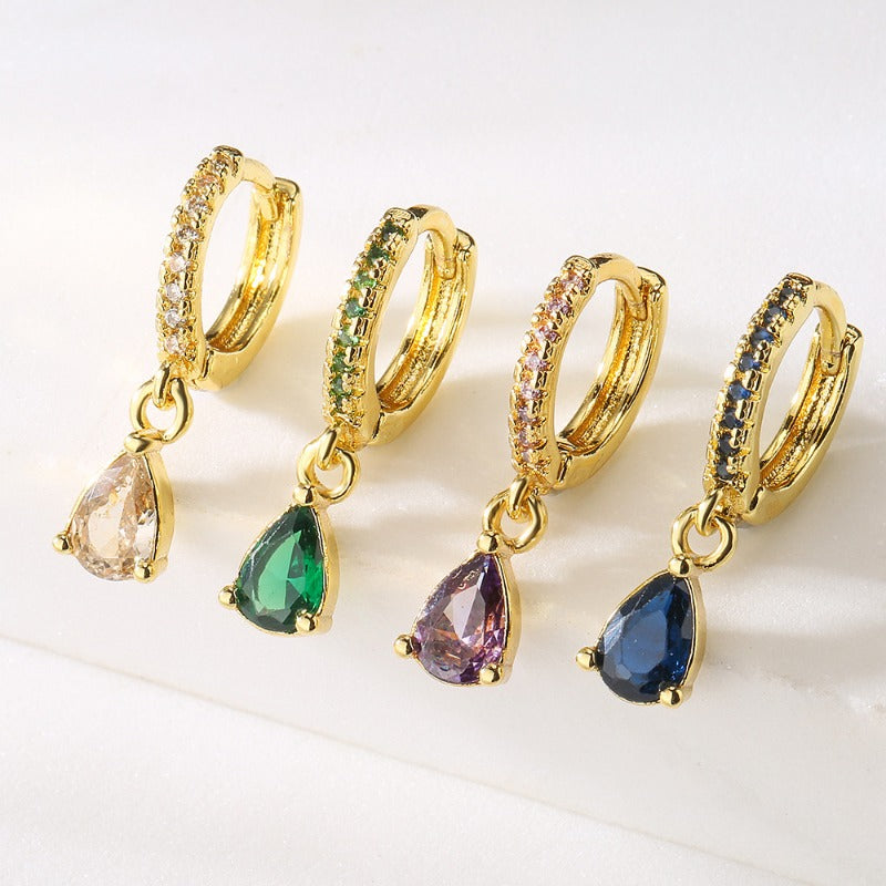 Wholesale Copper Plated Zirconia Earrings ACC-ES-AG001