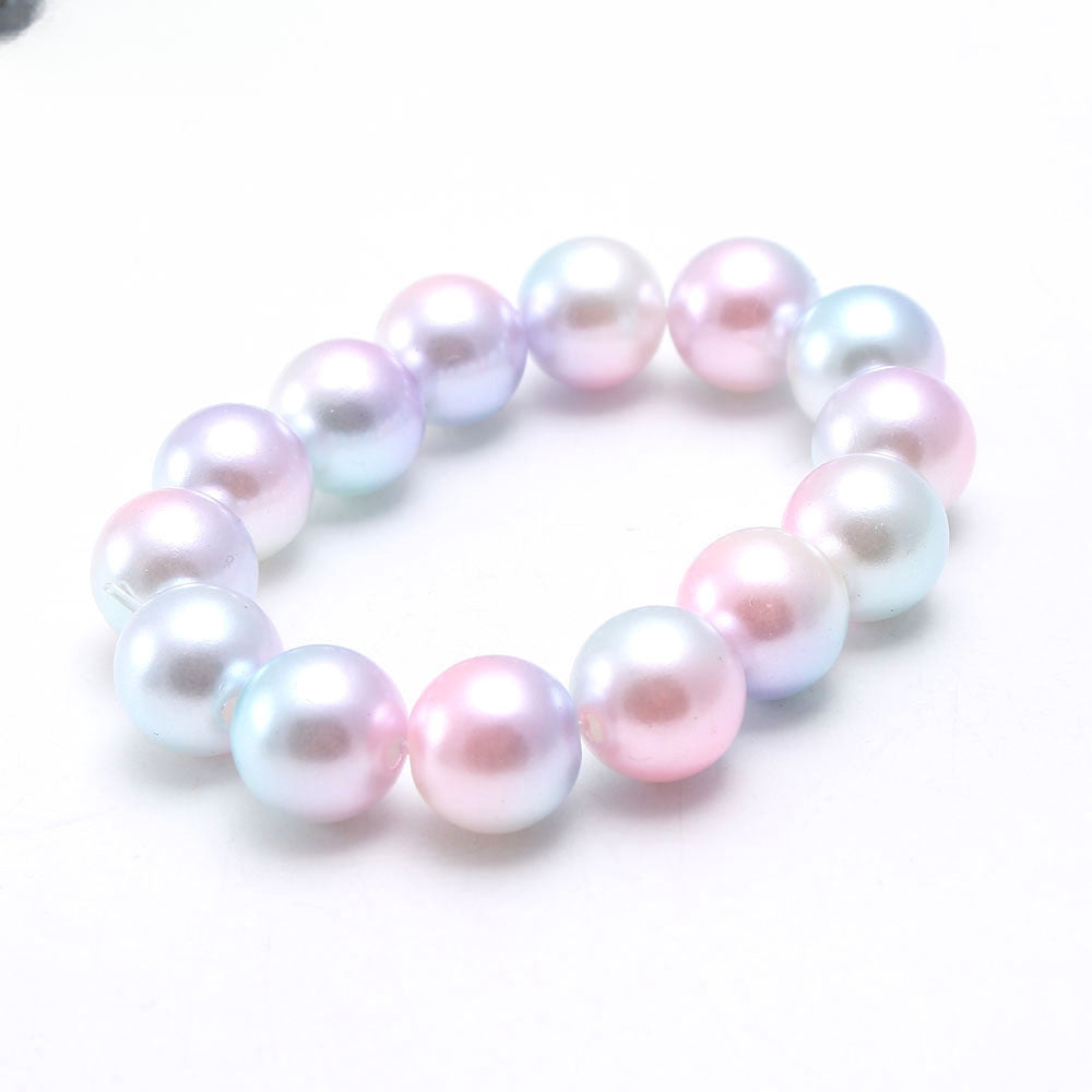 Wholesale Colorful Acrylic Pearl Children's Beaded Bracelet ACC-BT-NiJia002