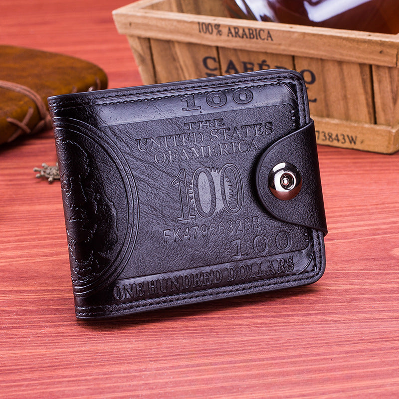 Wholesale Men's Dollar Wallet Creative Magnetic Buckle Short Wallet ACC-WT-Mengs006