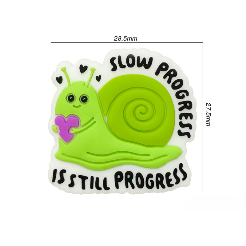 Wholesale 10pcs Snail Silicone Cartoon Focal Beads ACC-BDS-WDX255