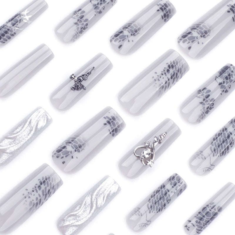 Wholesale 24 Pieces/box Heart Cross Nails Kits Nail Stickers ACC-NS-LeFan256