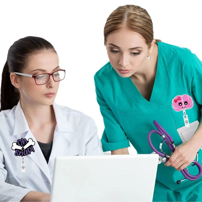 Wholesale Acrylic Halloween Ghost Medical Retractable Badge Keychain ACC-KC-LingYu006