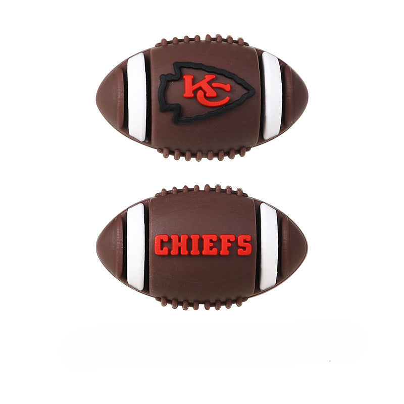 Wholesale 20pcs Rugby Team 3D Focal Beads DIY Bead Accessories ACC-BDS-RongFa042