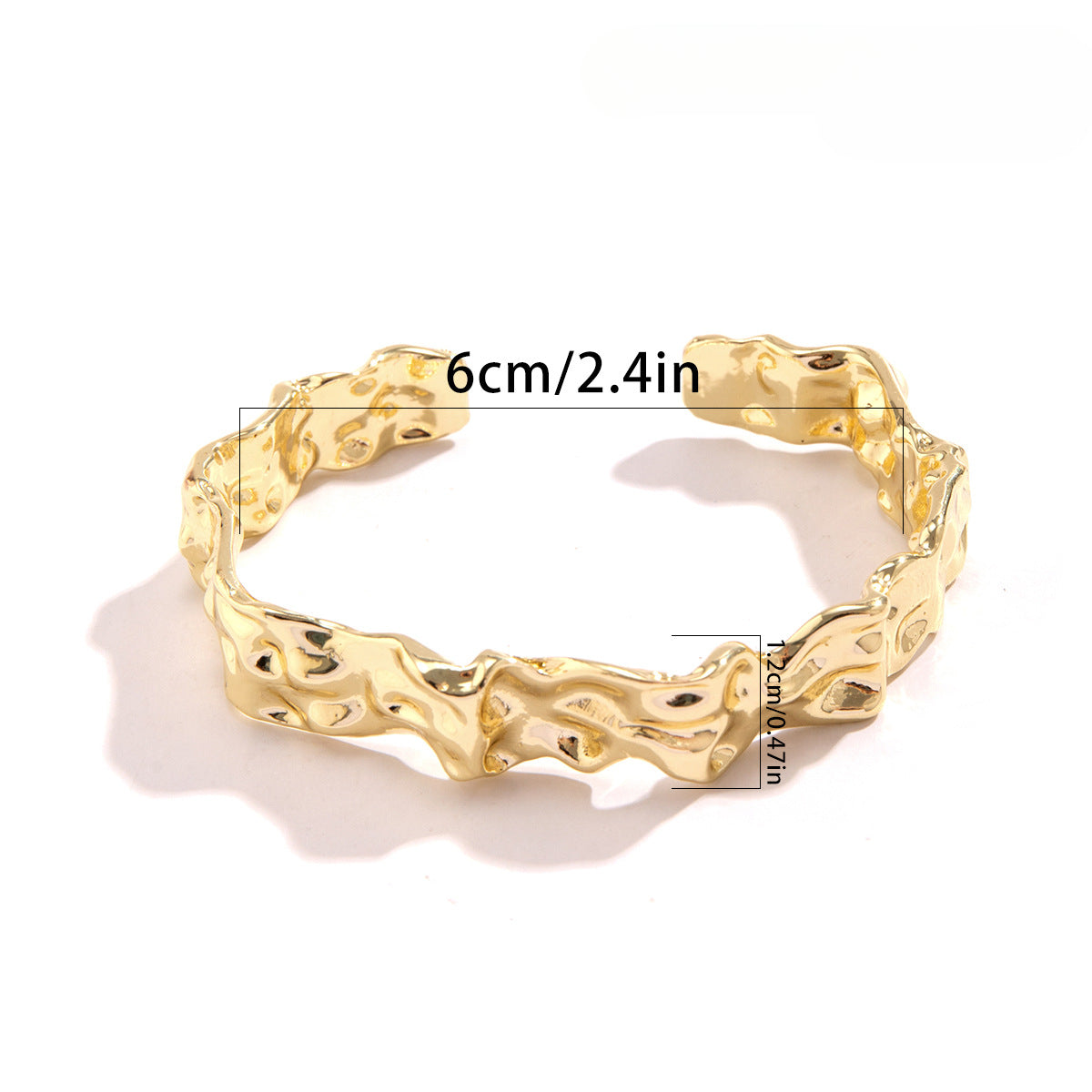 Wholesale Metal Irregular Lava Bracelet Open Bracelet ACC-BT-DN003
