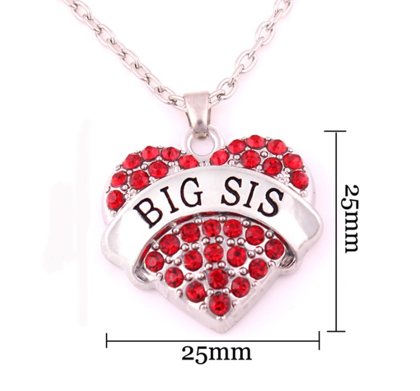 Wholesale Heart Shaped Letter Crystal Necklace ACC-NE-Houh001