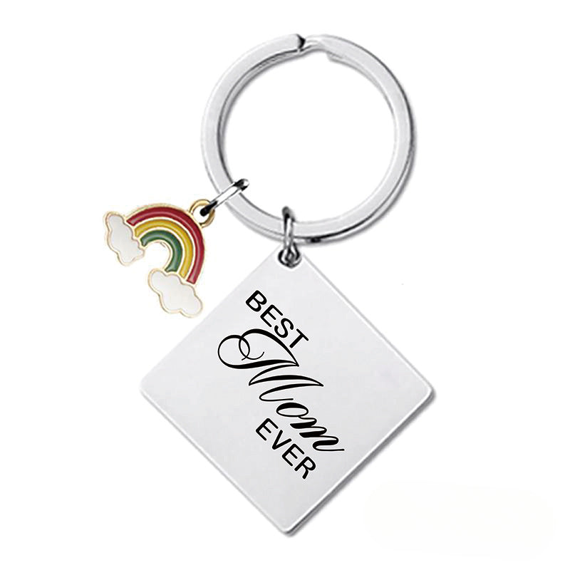 Wholesale Mother's Day Gift Metal Square Keychain ACC-KC-Ganggu007