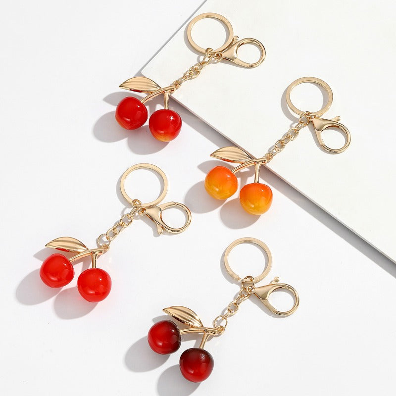 Wholesale Big Red Cherry Fruit Keychain ACC-KC-RongRui034
