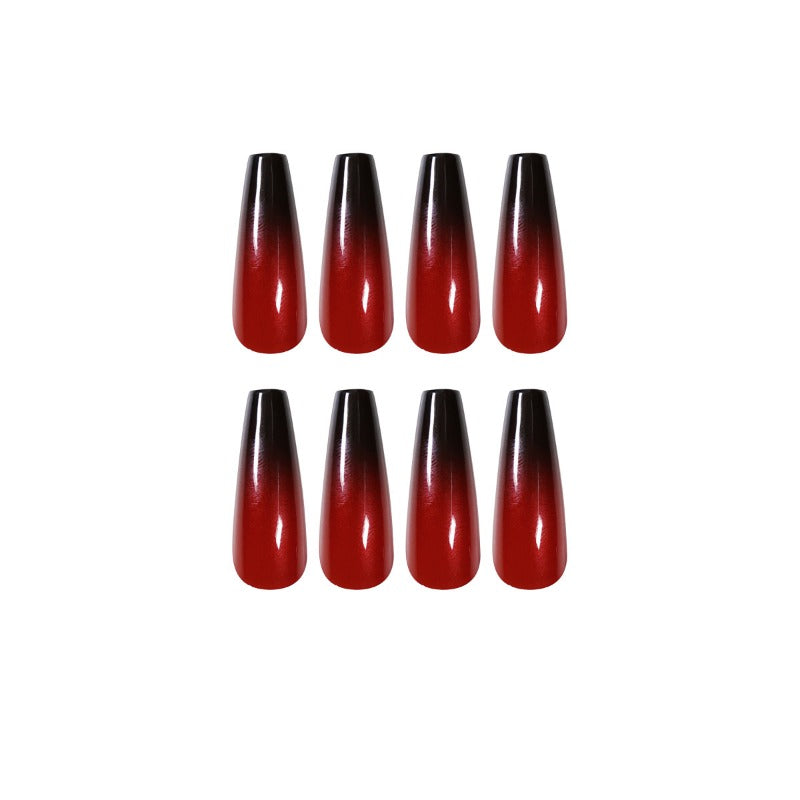 Wholesale 24 Pieces/box Red and Black Gradient Nails Kits Nail Stickers ACC-NS-LeFan199