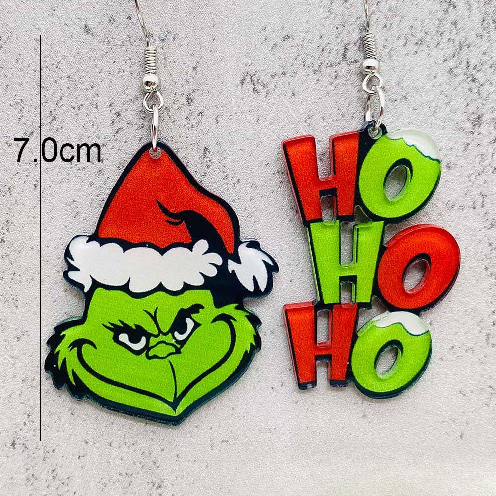 Wholesale Christmas Acrylic Santa Claus Earrings ACC-ES-ChenY037