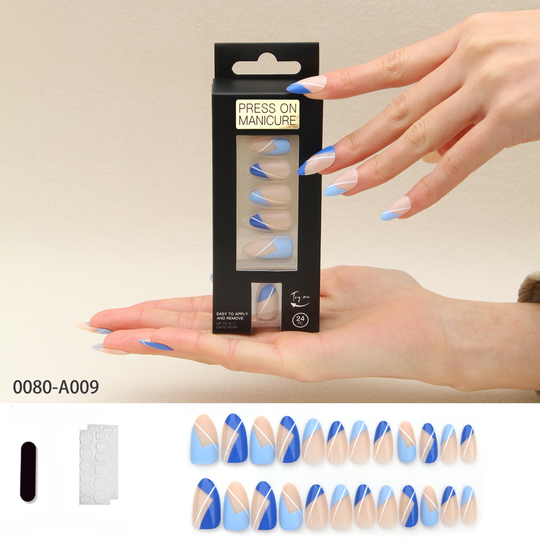 Wholesale Press on Nails Kits 24 Ballet Nail Adhesive Nail Enhancement Tablets ACC-NS-XKQ008