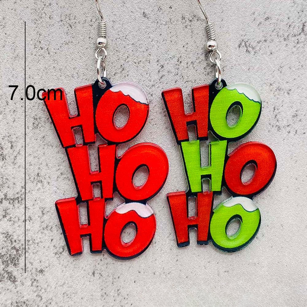 Wholesale Christmas Acrylic Santa Claus Earrings ACC-ES-ChenY037