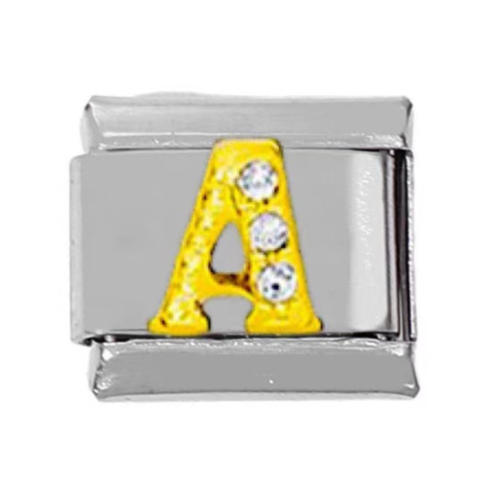 Wholesale 5pcs Italian Charm Bracelet Charm Module Stainless Steel Letter Bracelet 9mm DIY Pattern Free Stitching Detachable Composable Bracelet ACC-BT-DaLiang022