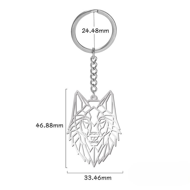 Wholesale 304 Stainless Steel Hollow Animal Pendant Hip Hop Keychain ACC-KC-GeXiang001