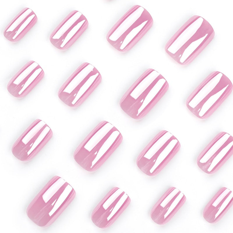 Wholesale 24 Pieces/box Pink Solid Color Nails Kits Nail Stickers ACC-NS-LeFan130