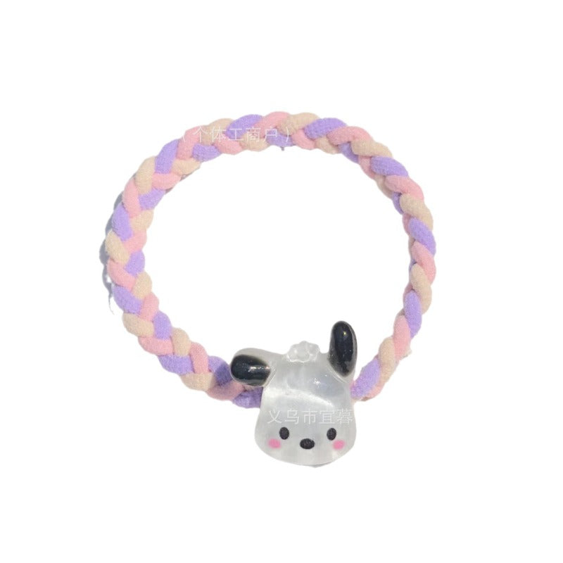 Wholesale 10pcs New Style Braided High Elastic Cute Cartoon Children's Hair Band ACCVIP-HS-Yimu001