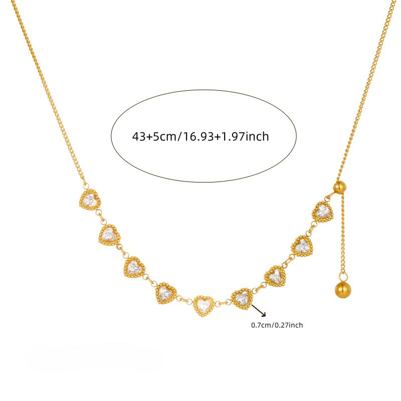 Wholesale Diamond Heart Beads Long Tassel Necklace ACC-NE-QianYue008