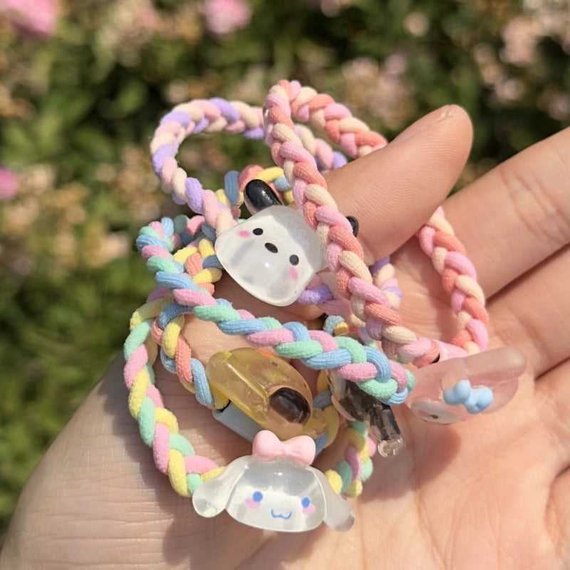 Wholesale 10pcs New Style Braided High Elastic Cute Cartoon Children's Hair Band ACCVIP-HS-Yimu001