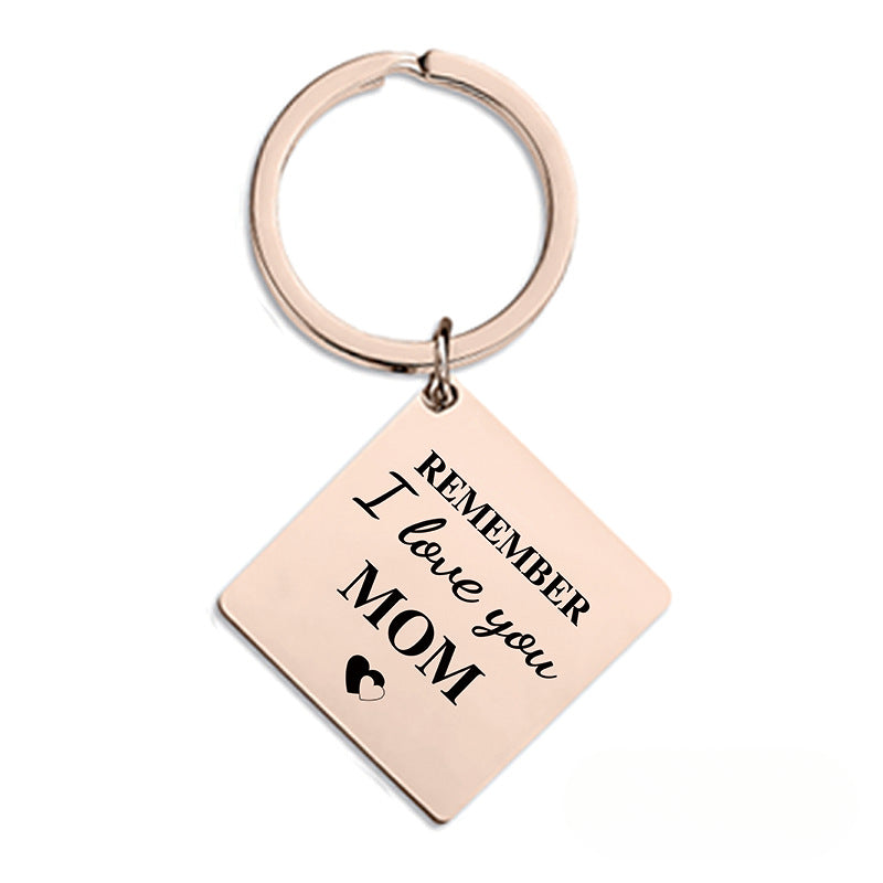Wholesale Mother's Day Gift Metal Square Keychain ACC-KC-Ganggu008
