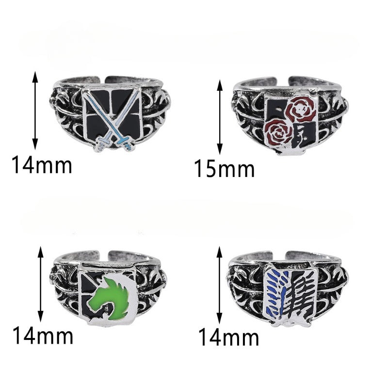 Wholesale Film and Television Men's Metal Rings ACC-RS-Boshuo002