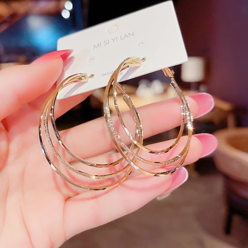 Wholesale Multi-layer Round Geometric Earrings ACC-ES-HaoWen007