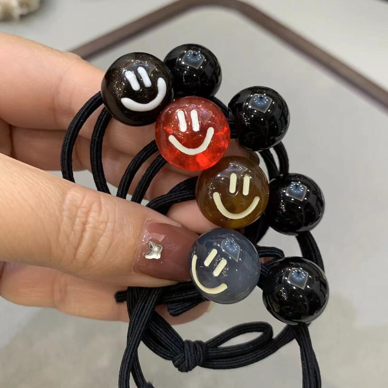 Wholesale Acetate Smiley Face Multicolor Hair Ties ACC-HS-Fanz001