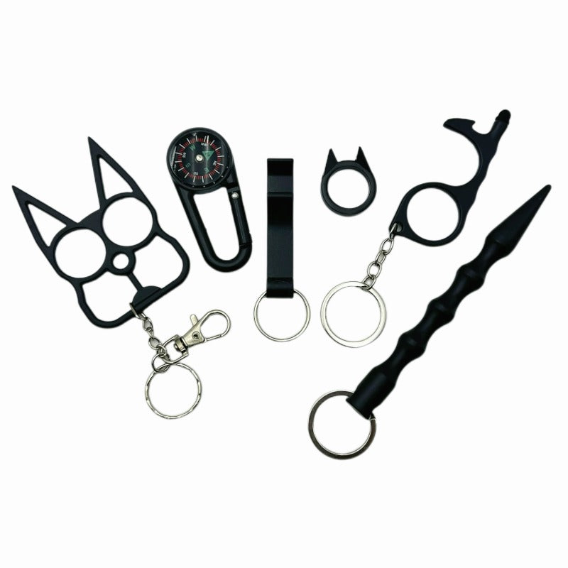 Wholesale 6pcs/set  Outdoor Keychain Set Jewelry Accessories Keychain Pendant ACCHW-KC-KaBiao017