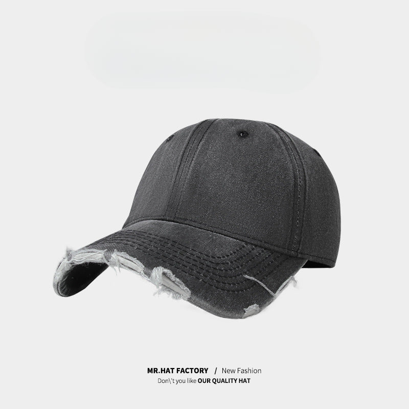 Wholesale Vintage Plain Cotton Hat Frayed Edge Baseball Cap ACC-HT-JiaXun002