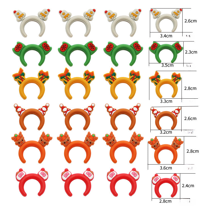 Wholesale 50pcs Christmas Silicone Beads Focal Beads DIY Beading Accessories ACC-BDS-JIaHao012