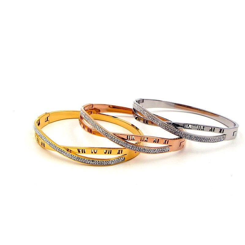 Wholesale Titanium Steel Cross Roman Bracelets ACC-BT-NaBao003